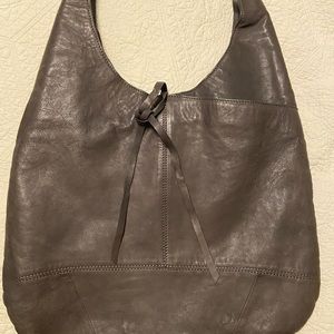 Lucky Brand Mia Leather Hobo Grey